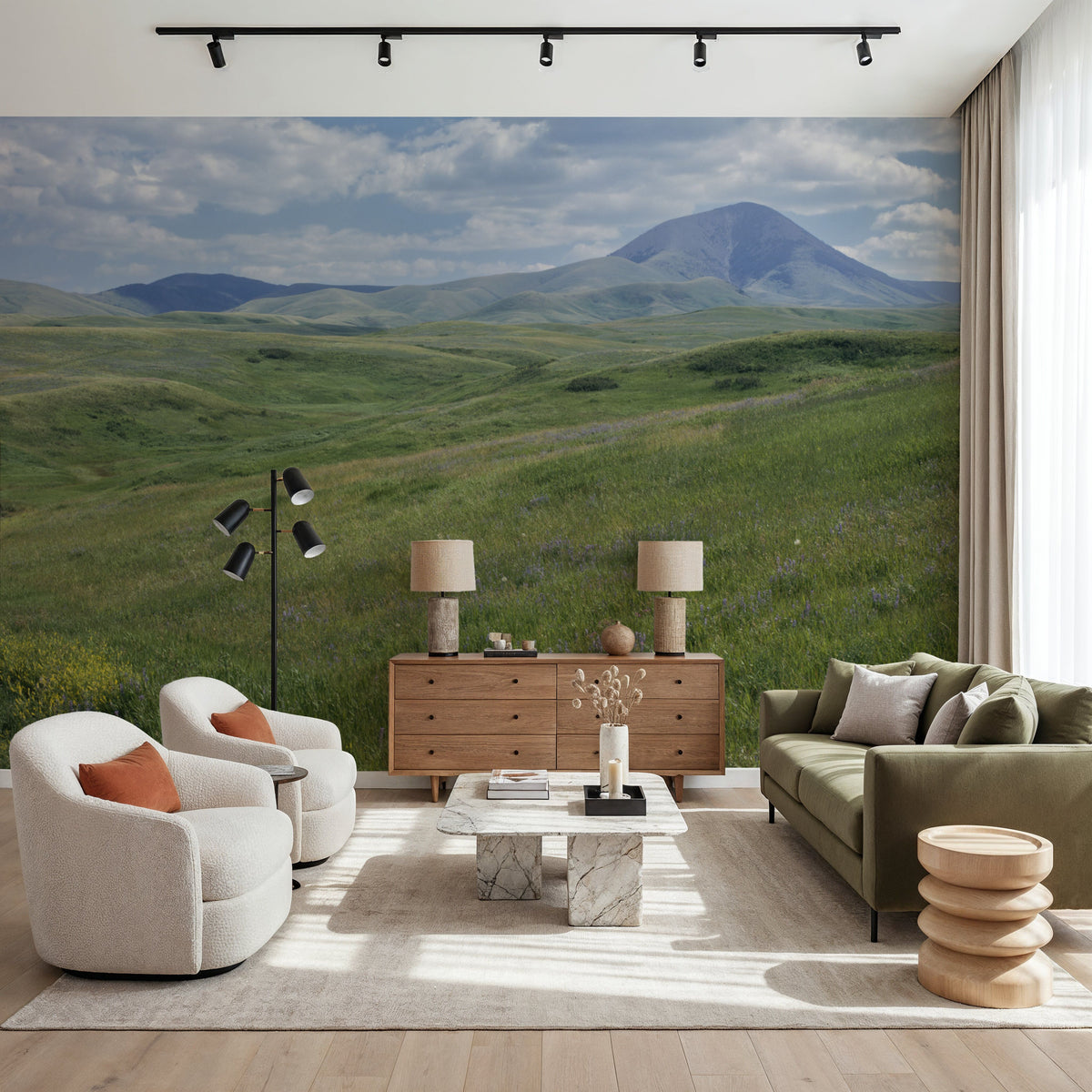 Wildflower Trail Mural Wallpaper - room preview 03
