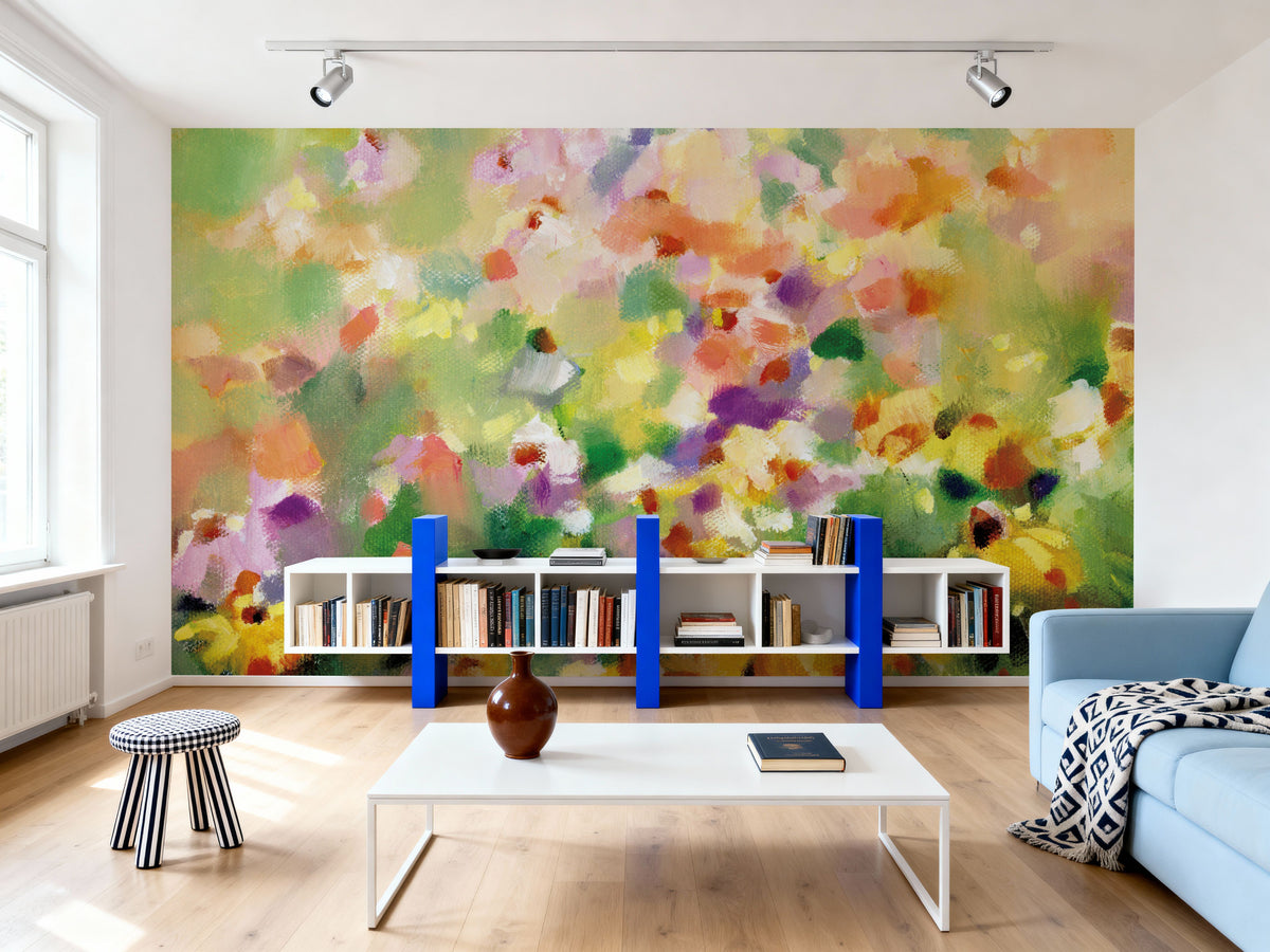 Wild Meadow Mural Wallpaper - Warm Tone - room preview 03