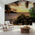 Golden Palm Horizon Mural Wallpaper - room preview 03