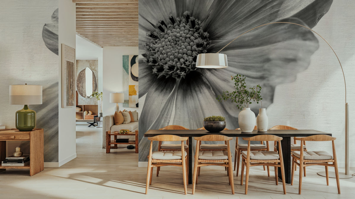 Wonderful Wildflowers XII Neutral Mural Wallpaper - room preview 03