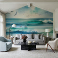Serene Seascape Mural Wallpaper - room preview 03