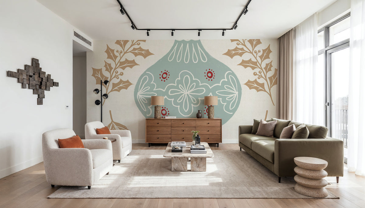 Holiday Form VII Color Mural Wallpaper - room preview 03