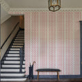 Wavy Stripes, Pink Mural Wallpaper - room preview 03