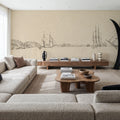 Sketch of the Harbor II Mural Wallpaper - room preview 03