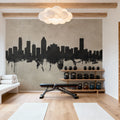 Montreal Canada Skyline Concrete Mural Wallpaper - room preview 03