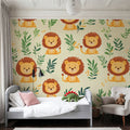 Lion Room Mural Wallpaper - room preview 03