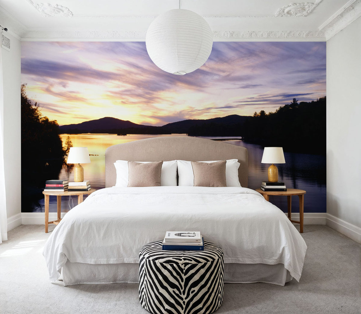Twilight Voyage Mural Wallpaper - Neutral Tone - room preview 03