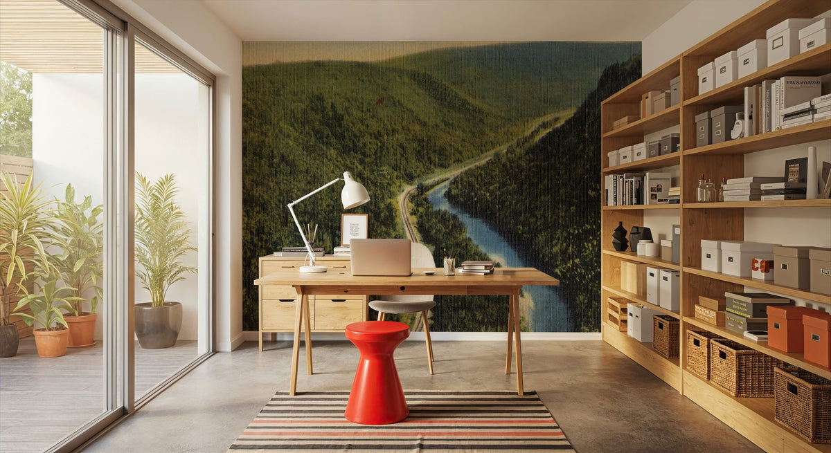Switchback Canyon Mural Wallpaper - room preview 03