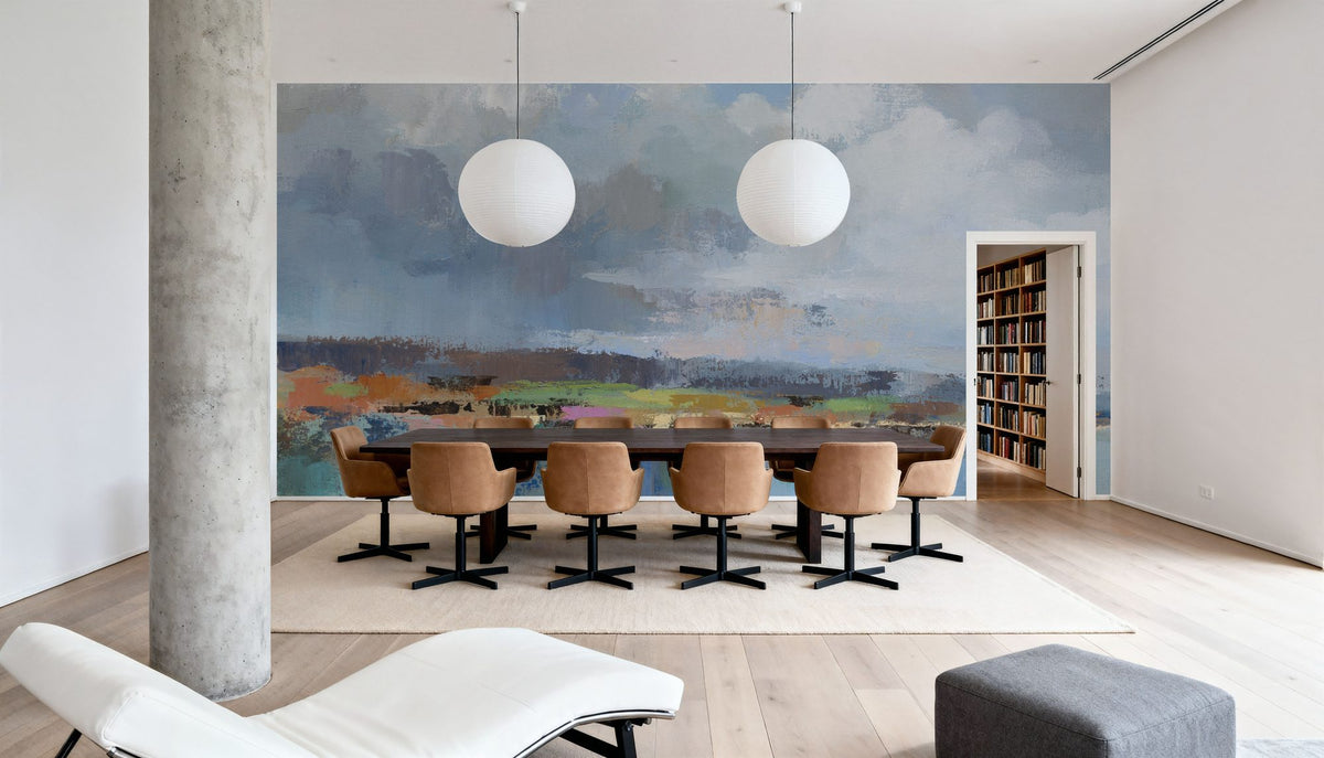 Tranquil Horizon Painting Mural Wallpaper - room preview 03