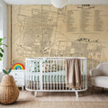 Map of the City of Columbus Ohio Mural Wallpaper - room preview 03