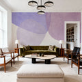 Embracing Shapes, Aura Indigo Mural Wallpaper - room preview 03