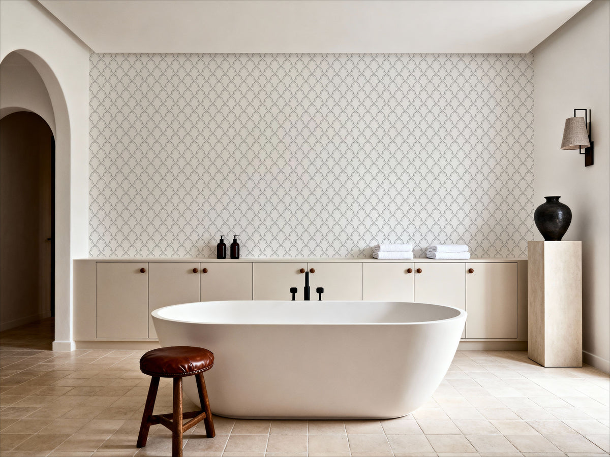 Medallion Trellis, Stone Mural Wallpaper - room preview 03