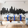 Nottingham England Skyline Black & White Mural Wallpaper - room preview 03