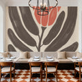 Simple Flowers I Mural Wallpaper - room preview 03