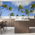 Strecthing Palm Trees Mural Wallpaper - room preview 03