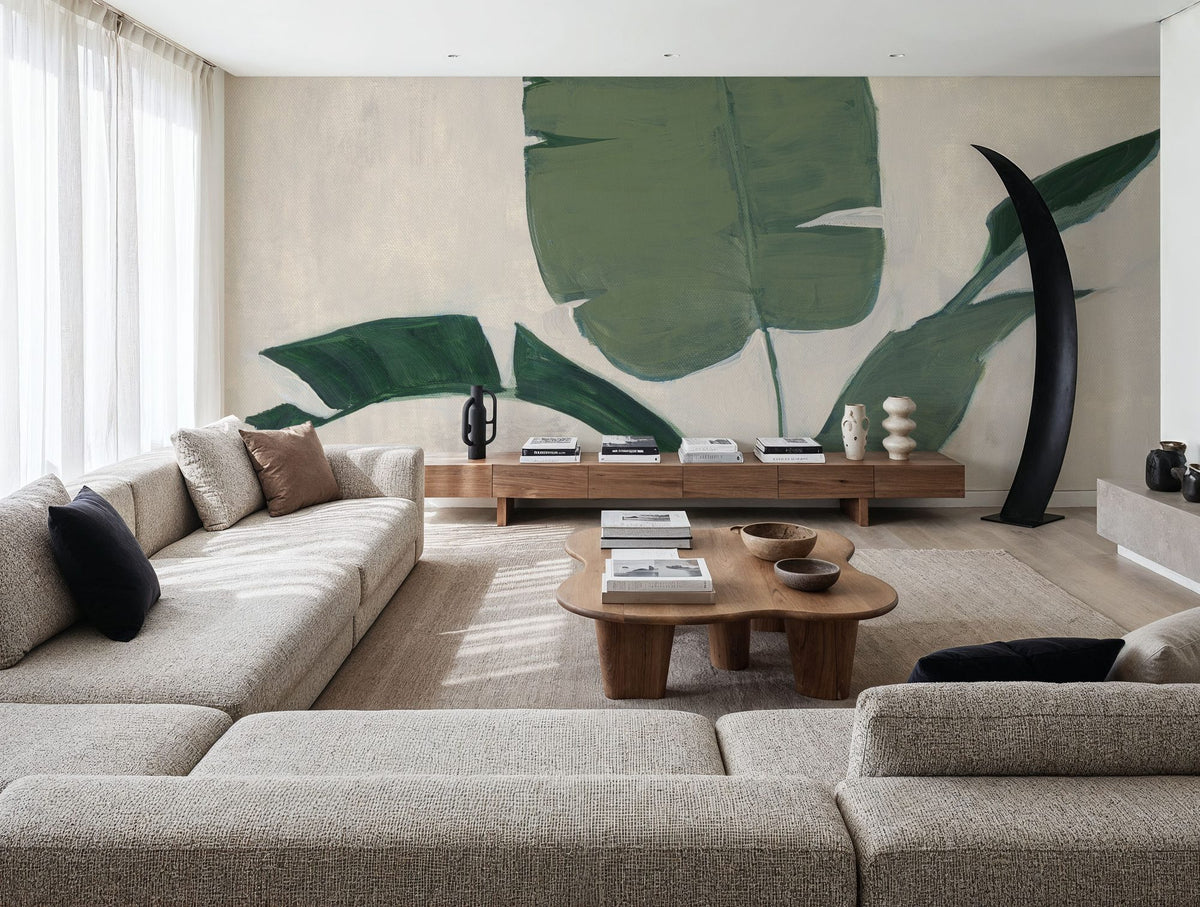 Majestic Leaf Mural Wallpaper - room preview 03