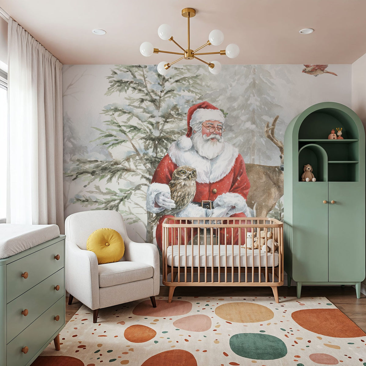 Woodland Santa II Mural Wallpaper - room preview 03
