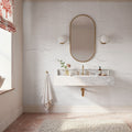 White Plaster Mural Wallpaper - room preview 03