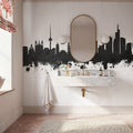 Vilnius Lithuania Skyline Black & White Mural Wallpaper - room preview 03