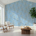 Forest Trees, Ice Blue Mural Wallpaper - room preview 03