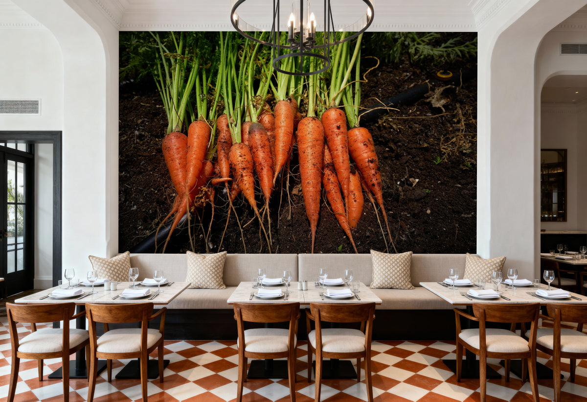 Harvest Carrot Mural Wallpaper - room preview 03