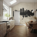 San Diego California Skyline Concrete Mural Wallpaper - room preview 03