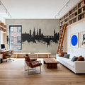 Shrewsbury England Skyline Concrete Mural Wallpaper - room preview 03
