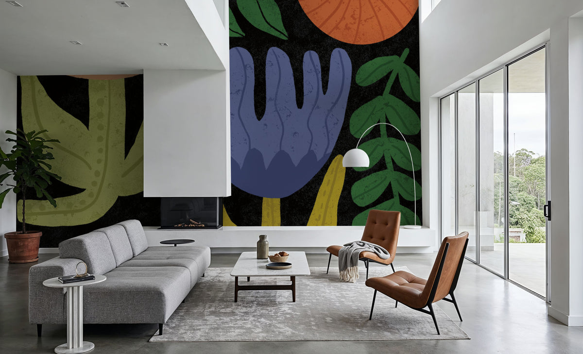 Flower Toss IV Mural Wallpaper - room preview 03