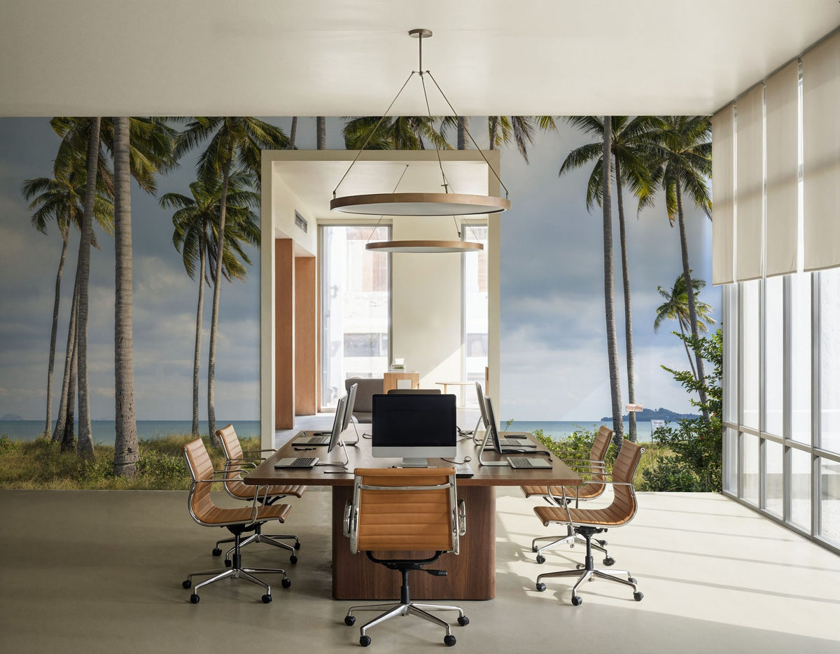 Coastal Palms Mural Wallpaper - room preview 03