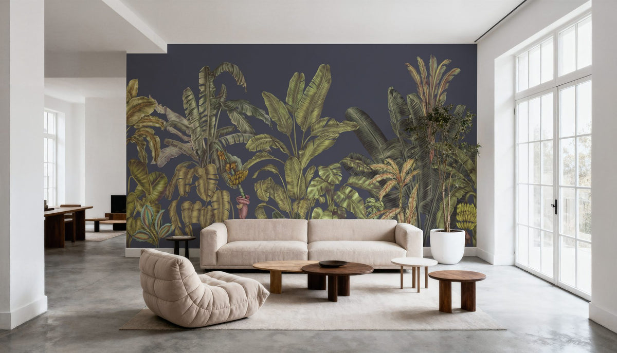 Madagascar Foliage, Violet Mural Wallpaper - room preview 03