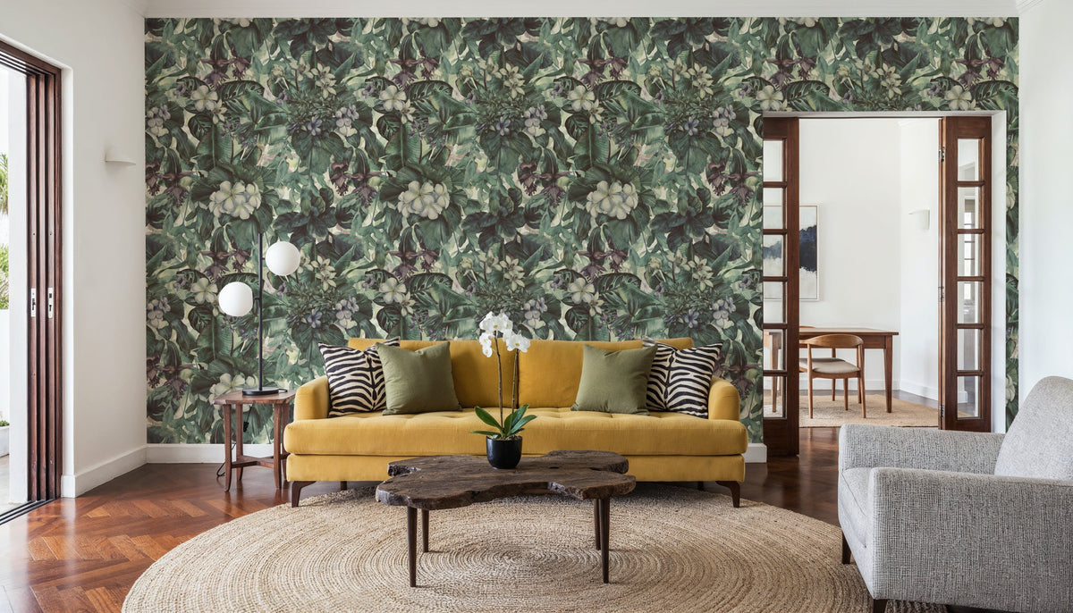 Honolulu in Bloom Mural Wallpaper - room preview 03