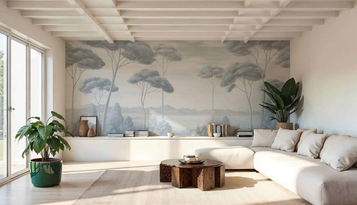 Verdant Horizon, Sea Wind Blue Mural Wallpaper - room preview 03