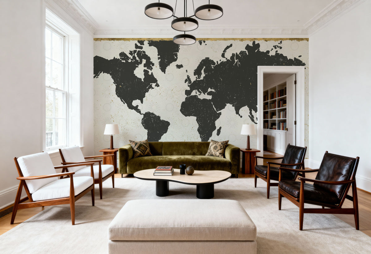 Kami Map I Mural Wallpaper - room preview 03