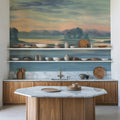 Watercolor Twilight Lake Mural Wallpaper - room preview 03
