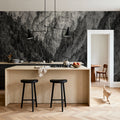 Yellowstone Summers BW Mural Wallpaper - room preview 03