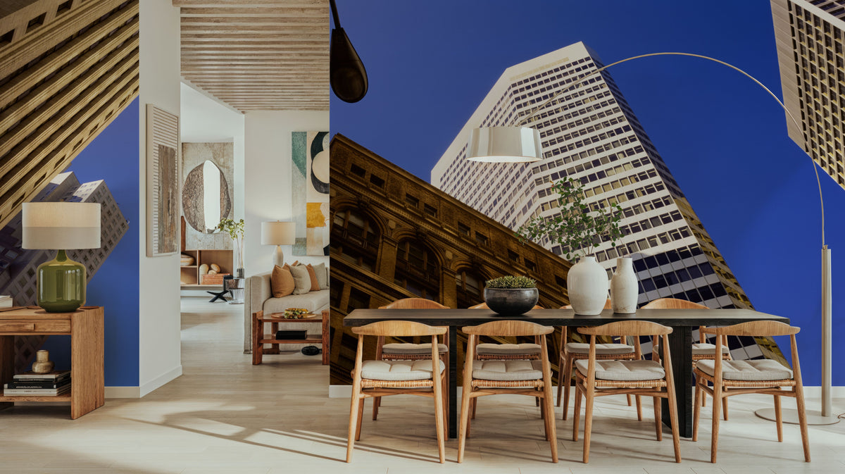 Urban Skyline Majesty Mural Wallpaper - room preview 03