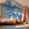 Intaglio Clouds, Blueberry Mural Wallpaper - room preview 03