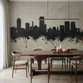 Wellington New Zealand Skyline Concrete Mural Wallpaper - room preview 03