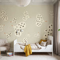 Birds Flying High, Gray Mural Wallpaper - room preview 03