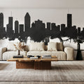 Montreal Canada Skyline Black & White Mural Wallpaper - room preview 03
