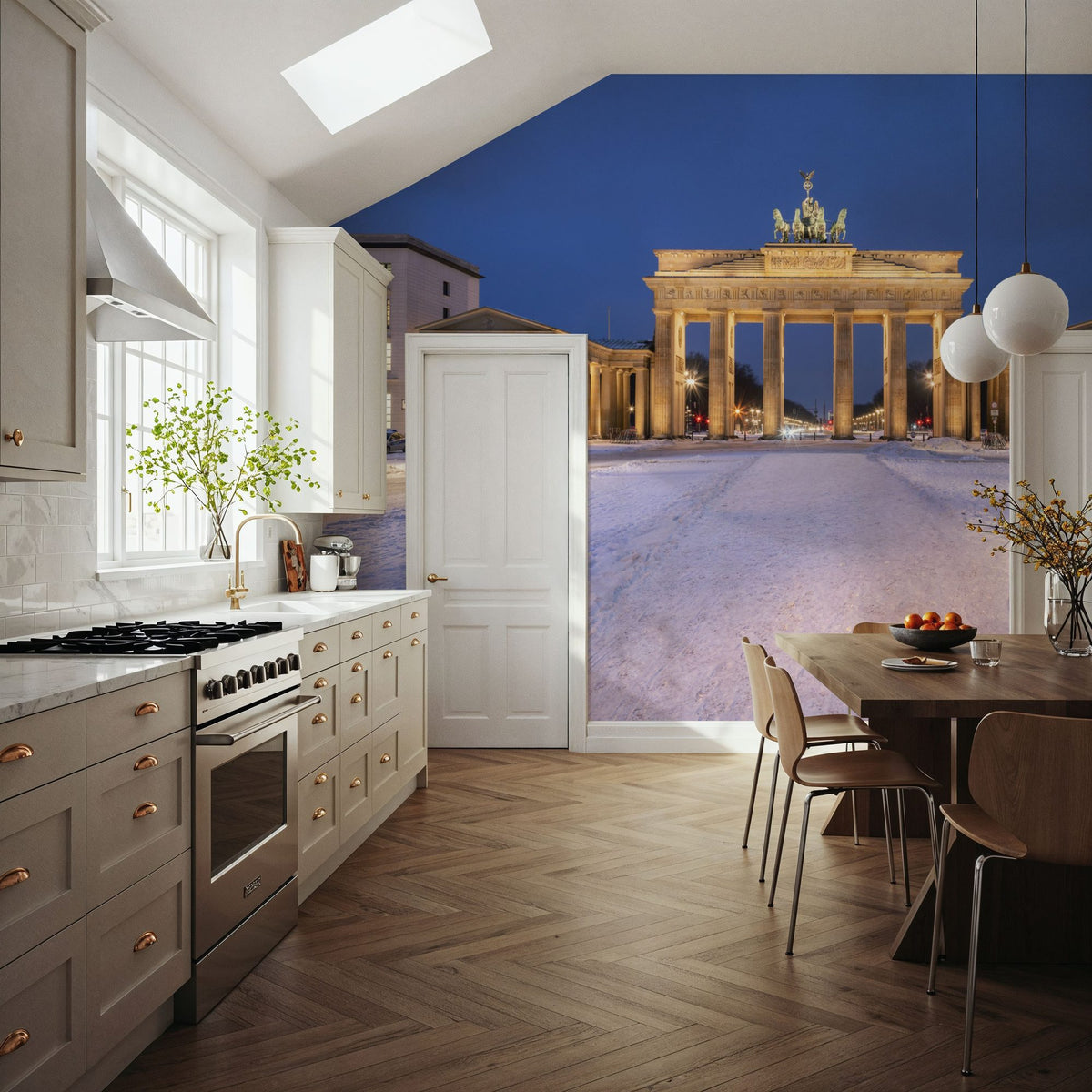 Brandenburger Tor in Winter Mural Wallpaper - room preview 03