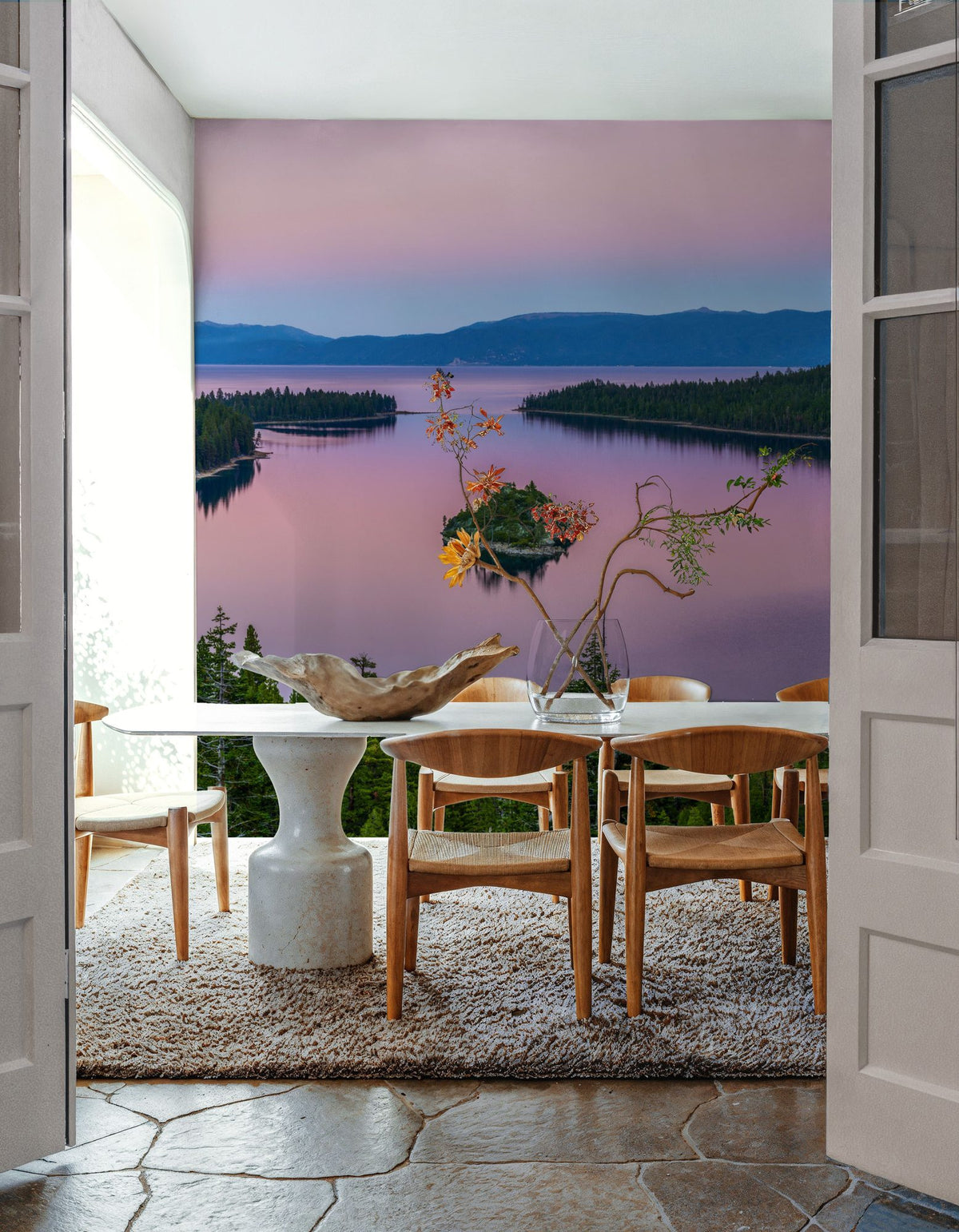 Emerald Bay Aerial Mural Wallpaper - room preview 03