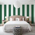 Circus Stripes, Salamander Green Mural Wallpaper - room preview 03