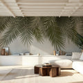 Home Grown Palms Mural Wallpaper - Neutral Tone - room preview 03