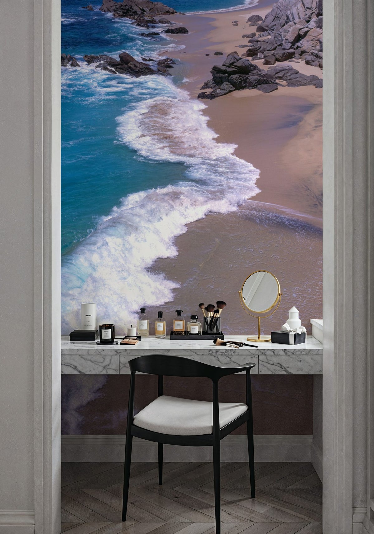 Rocky Shoreline Serenity Mural Wallpaper - room preview 03