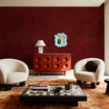 Subtle Plaster Wall, Cherry Red Mural Wallpaper - room preview 03