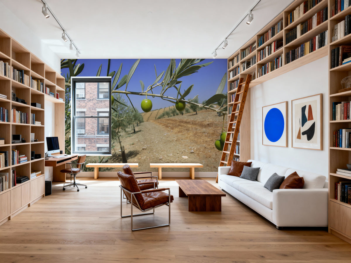 Olive Field Mural Wallpaper - room preview 03