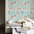 Surf Time Blue Mural Wallpaper - room preview 03