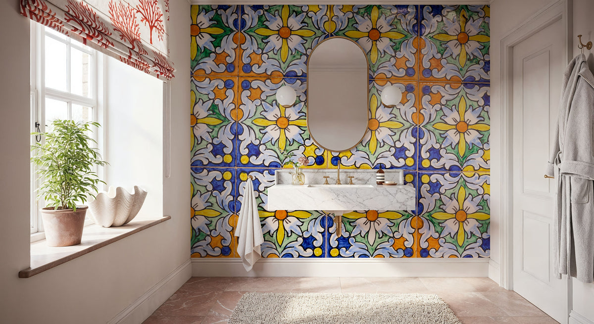 Seville Tiles Mural Wallpaper - room preview 03