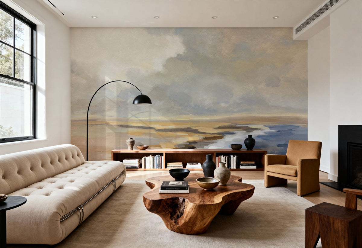 Silver Cloud Mural Wallpaper - room preview 03